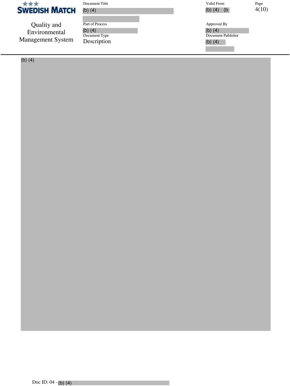 System Part of Process Document Type