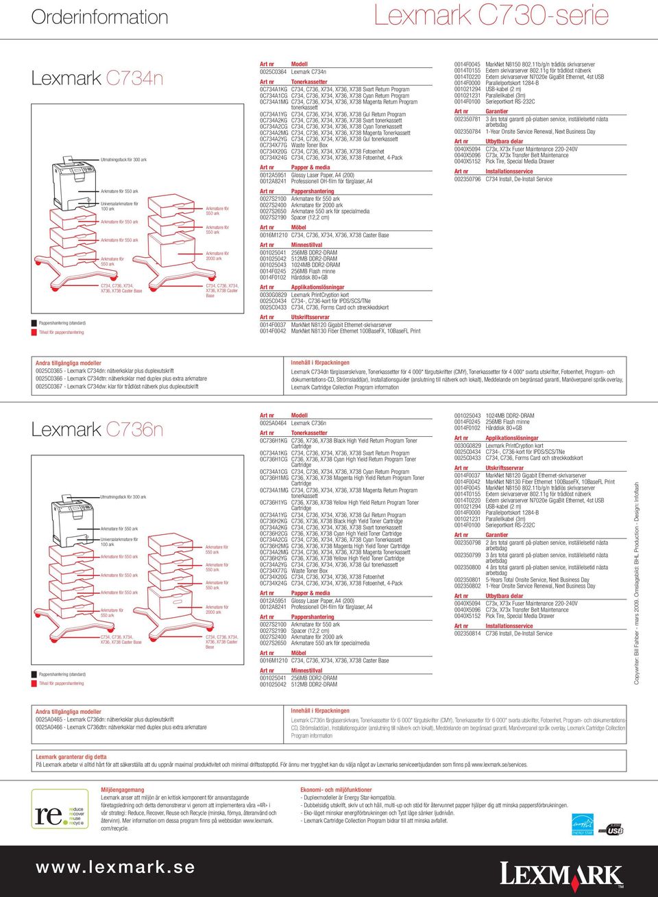 Return Program tonerkassett 0C734A1YG X736, X738 Gul Return Program 0C734A2KG X736, X738 Svart tonerkassett 0C734A2CG X736, X738 Cyan Tonerkassett 0C734A2MG X736, X738 Magenta Tonerkassett 0C734A2YG