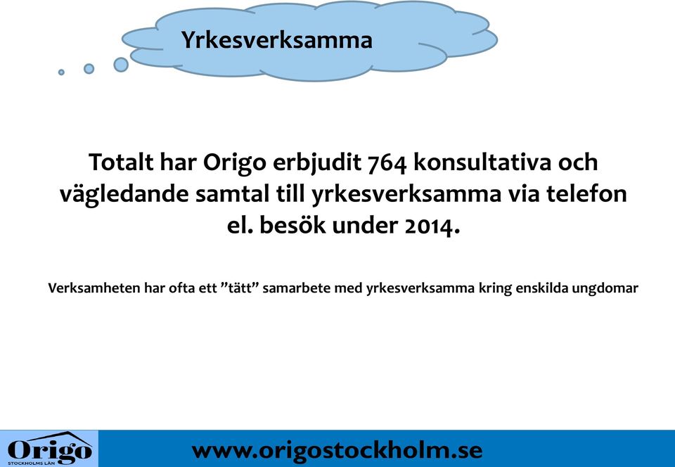 via telefon el. besök under 2014.