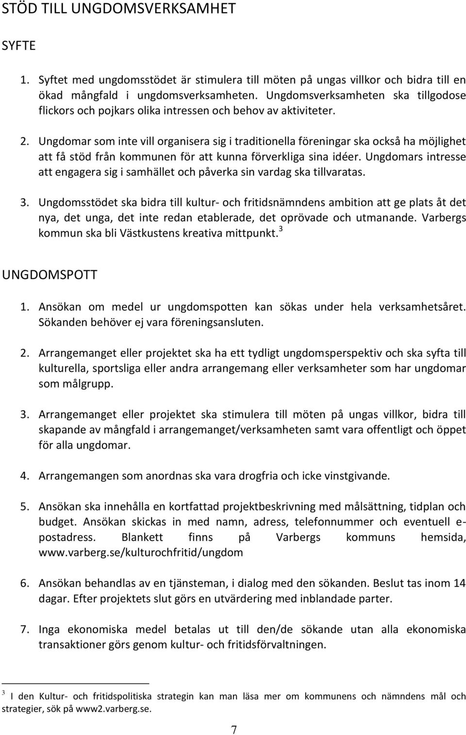 Ungdomar som inte vill organisera sig i traditionella föreningar ska också ha möjlighet att få stöd från kommunen för att kunna förverkliga sina idéer.