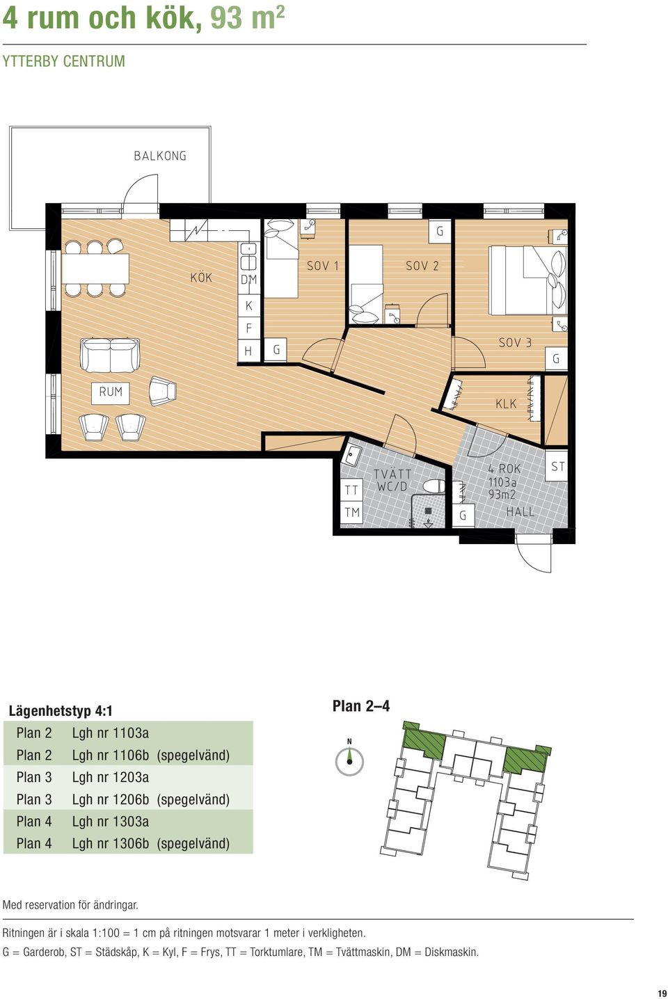 1203a Plan 3 Lgh nr 1206b (spegelvänd) Plan 4 Lgh nr