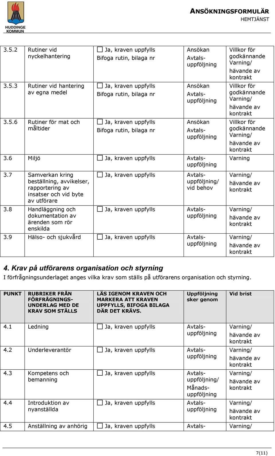 8 Handläggning och dokumentation av ärenden som rör enskilda / vid behov 3.9 Hälso- och sjukvård Varning 4.