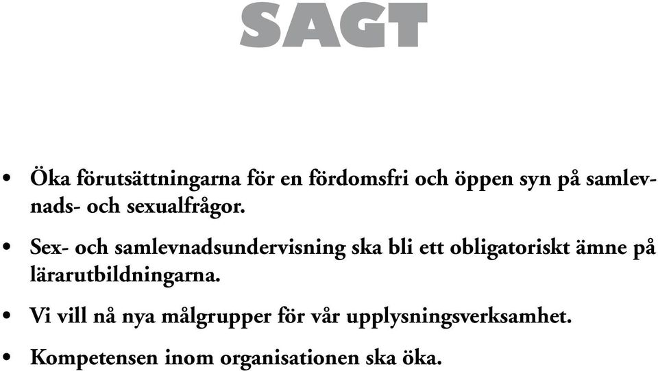 Sex- och samlevnadsundervisning ska bli ett obligatoriskt ämne på
