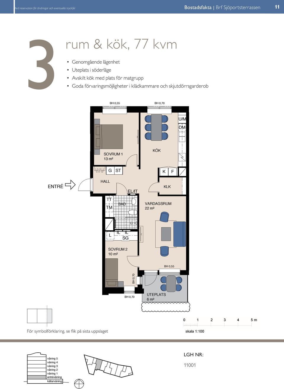 plats för två Avskilt Balkong kök mot gård med plats för matgrupp oda förvaringsmöjligheter i klädkammare och skjutdörrsgarderob BAKON 8 m K/F m² m² HA HA m K F K F TT TT TM TM I I I I HA m² m² KM KK