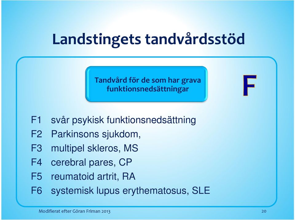 skleros, MS F4 cerebral pares, CP F5 reumatoid artrit, RA F6