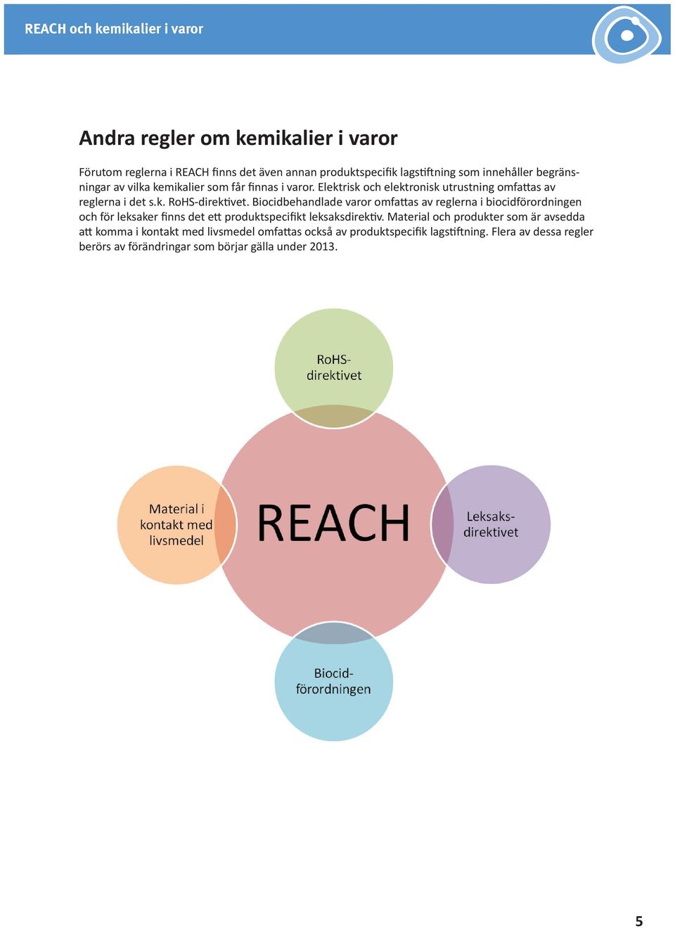 Biocidbehandlade varor omfattas av reglerna i biocidförordningen och för leksaker finns det ett produktspecifikt leksaksdirektiv.