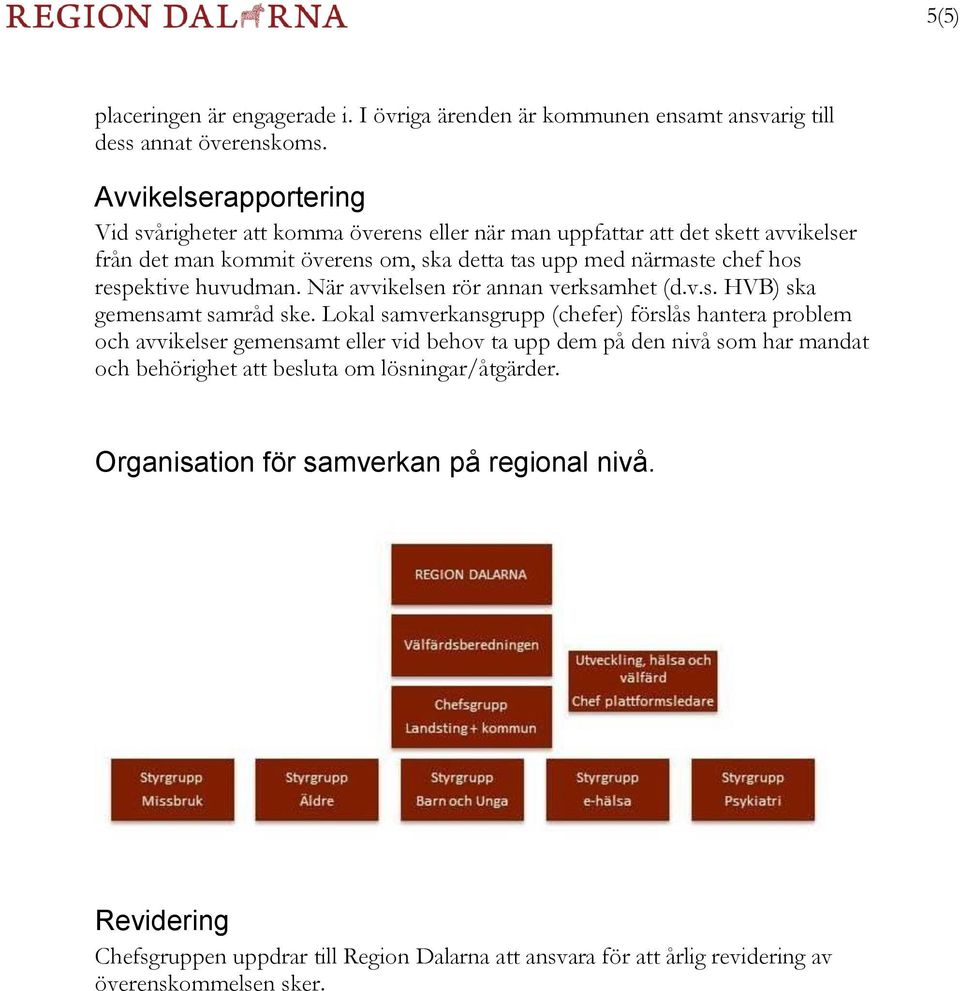 respektive huvudman. När avvikelsen rör annan verksamhet (d.v.s. HVB) ska gemensamt samråd ske.