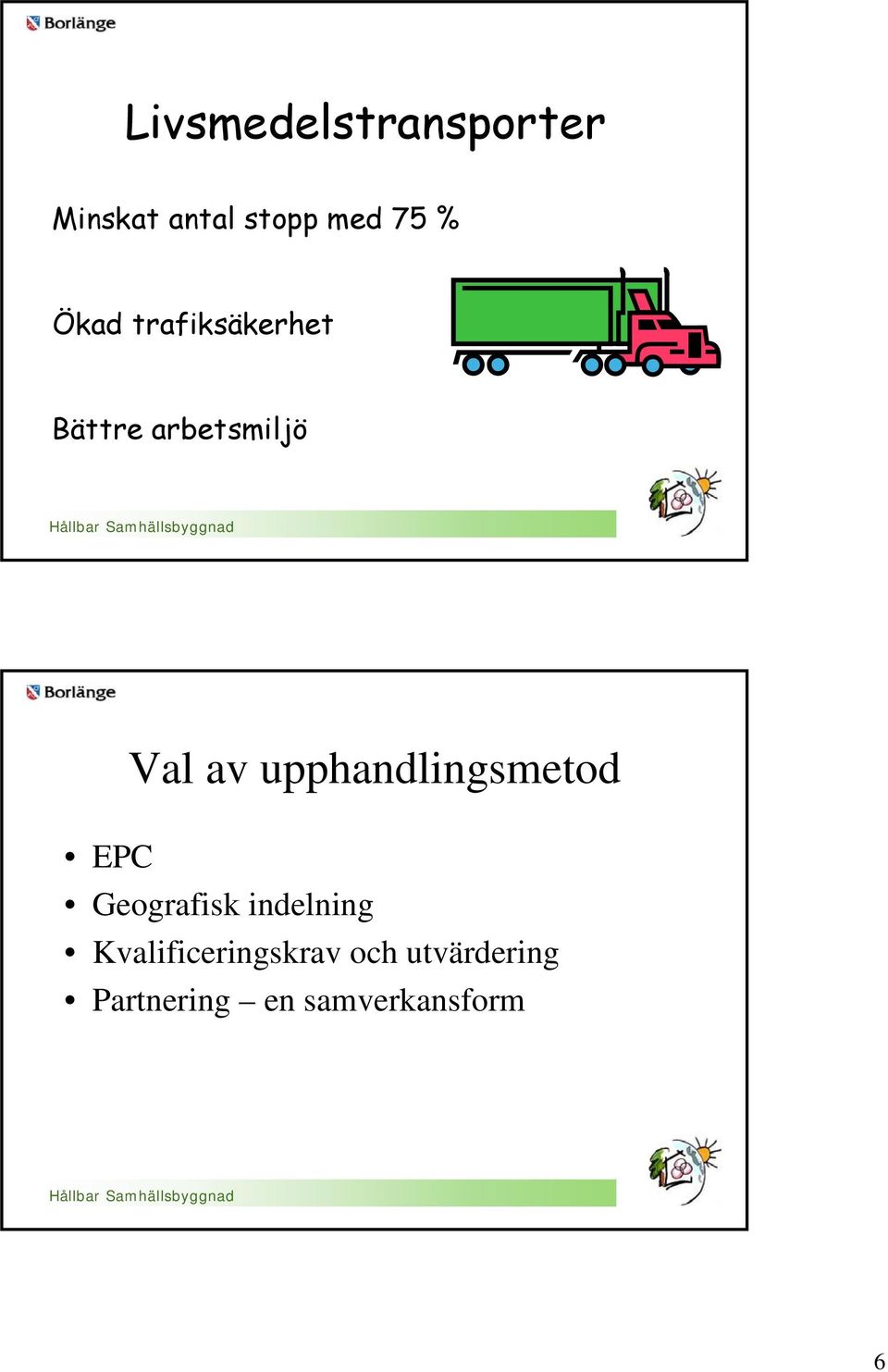 upphandlingsmetod EPC Geografisk indelning