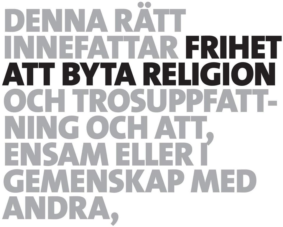 och trosuppfattning och