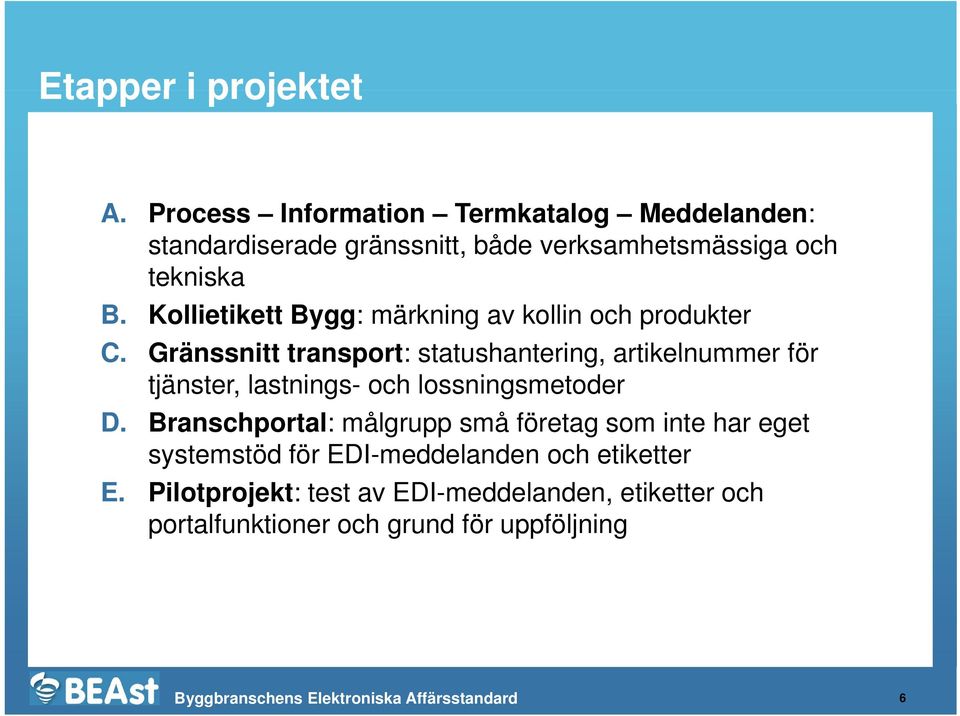 Kollietikett Bygg: märkning av kollin och produkter C.