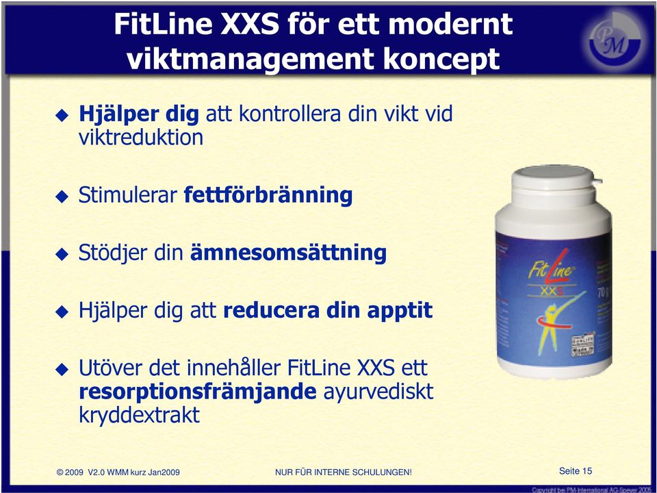 dig att reducera din apptit Utöver det innehåller FitLine XXS ett