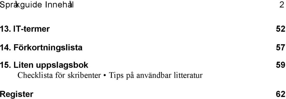 Förkortningslista 57 15.