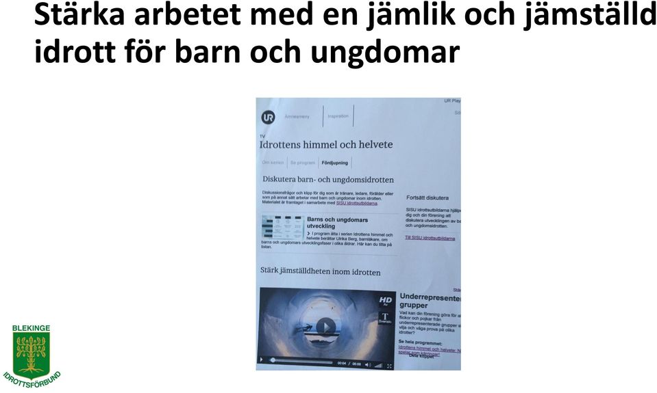 jämställd idrott