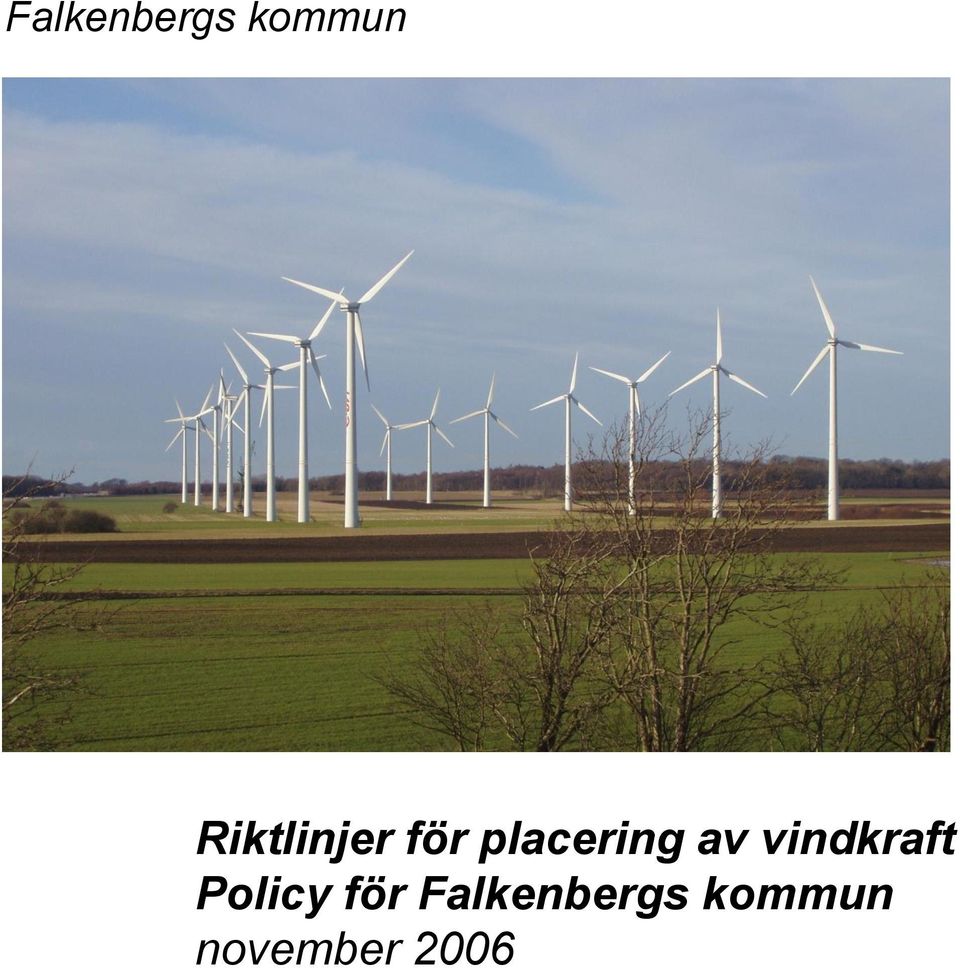 av vindkraft Policy för 