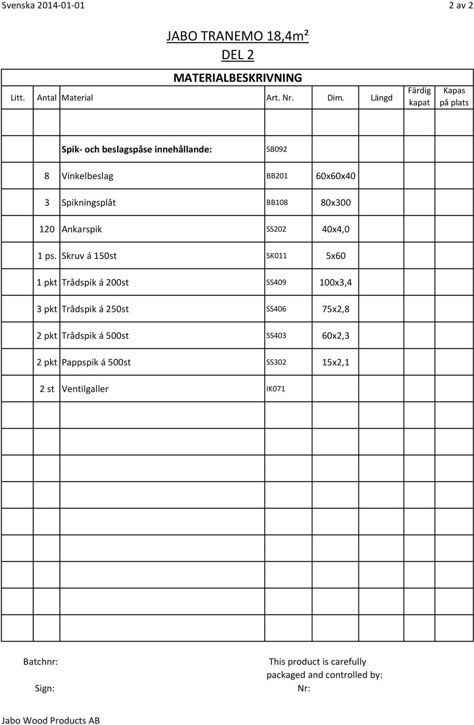 Ankarspik SS202 40x4,0 1 ps.