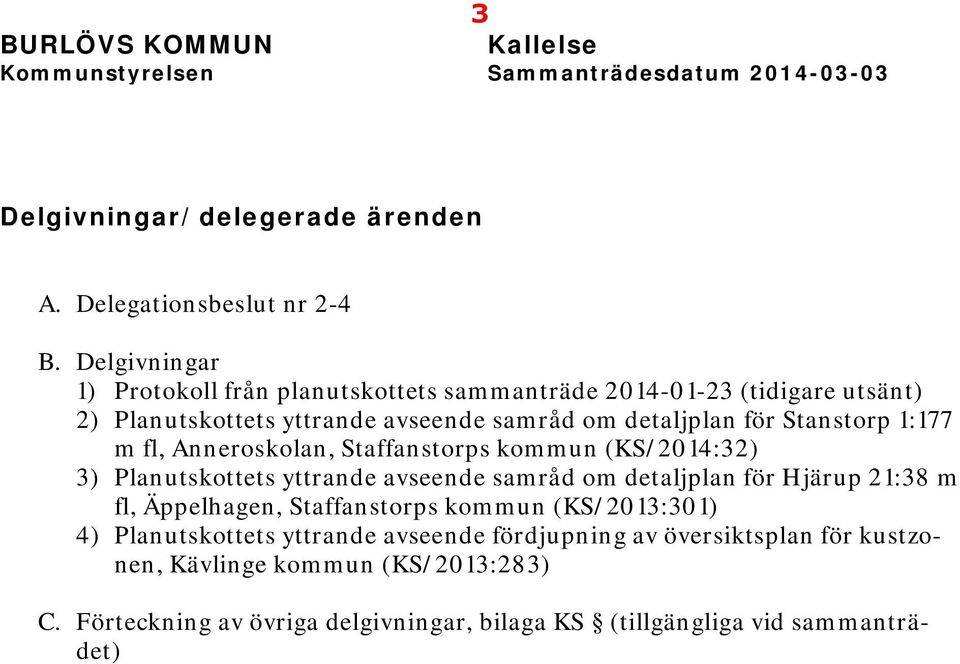 fl, Anneroskolan, Staffanstorps kommun (KS/2014:32) 3) Planutskottets yttrande avseende samråd om detaljplan för Hjärup 21:38 m fl, Äppelhagen, Staffanstorps kommun