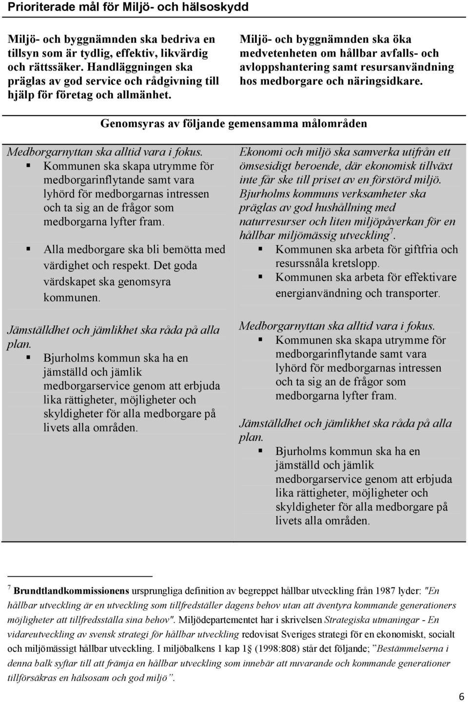 Miljö- och byggnämnden ska öka medvetenheten om hållbar avfalls- och avloppshantering samt resursanvändning hos medborgare och näringsidkare.