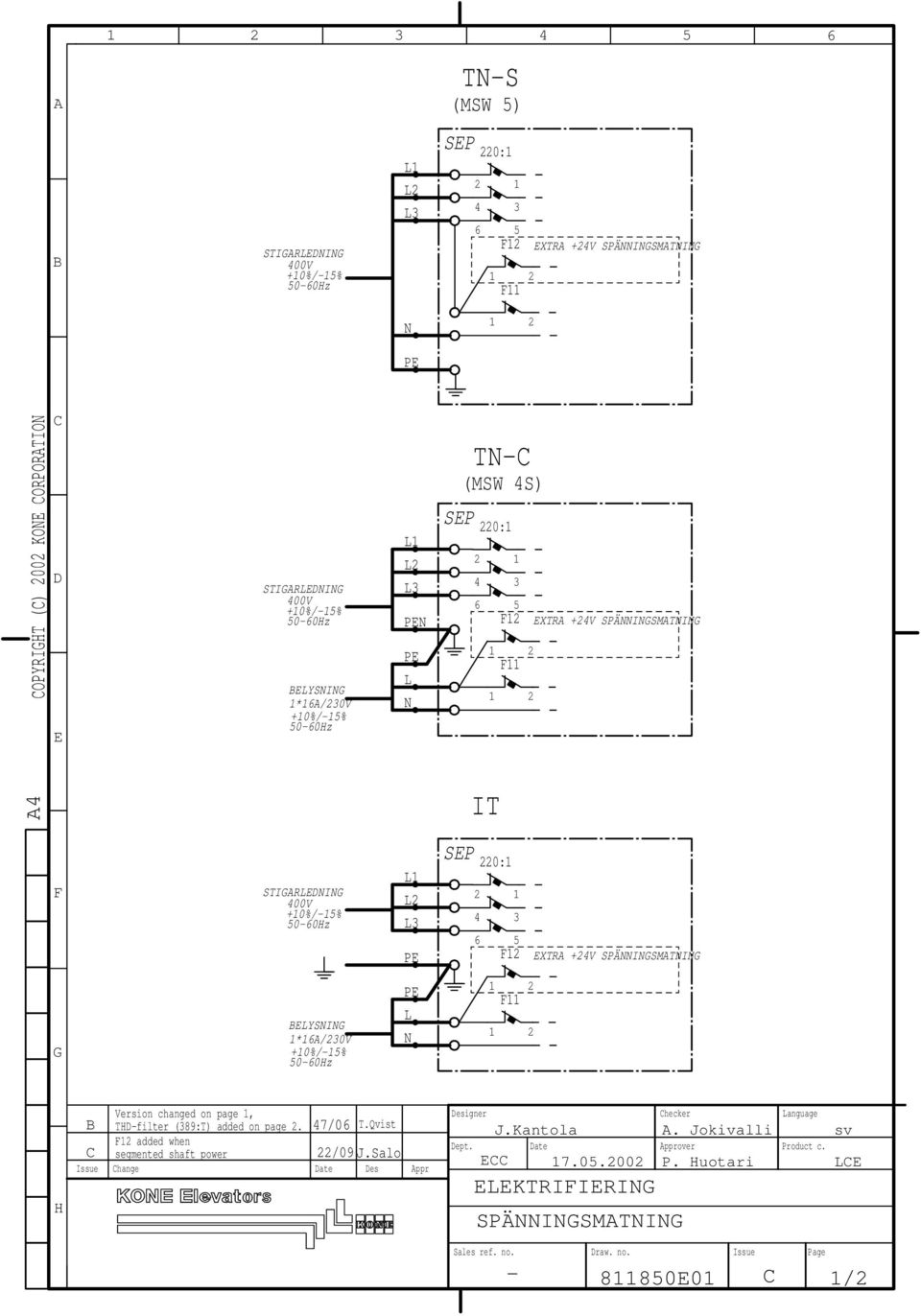 LYSNIN */0V +0%/-% 0-0z P L N Version changed on page, T-filter (:T) added on page. /0 T.Qvist added when segmented shaft power /0 J.