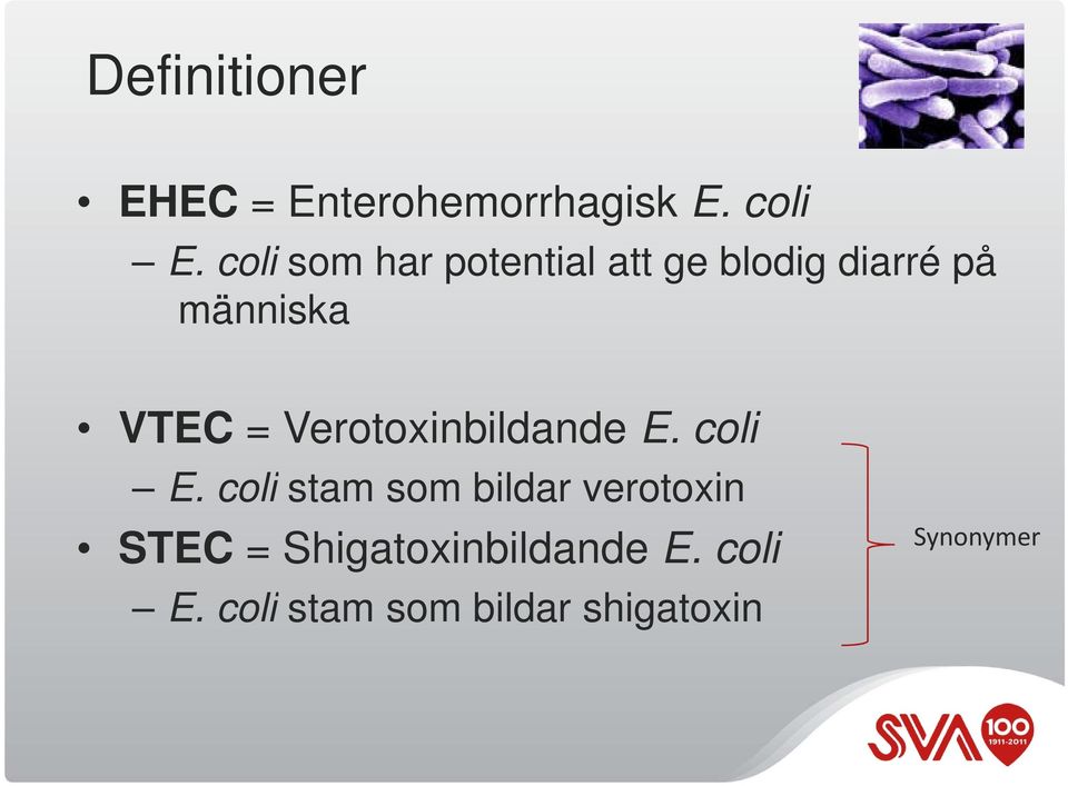 Verotoxinbildande E. coli E.