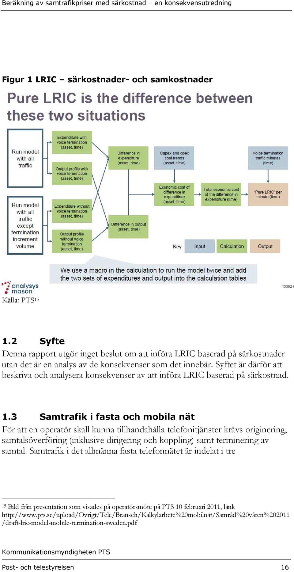 Syftet är därför att beskriva och analysera konsekvenser av att införa LRIC baserad på särkostnad. 1.