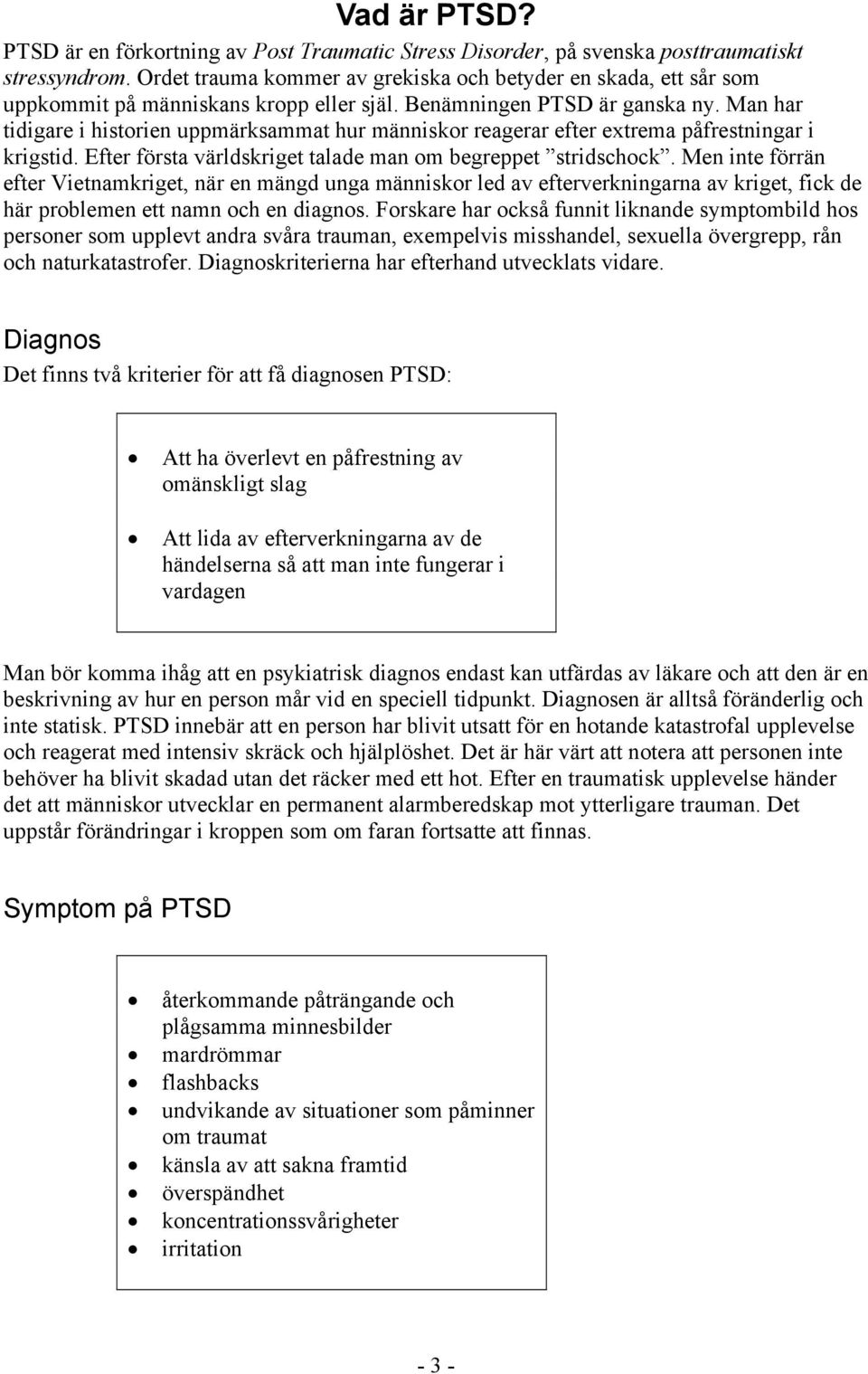 Undervisning av vuxenstuderande med PTSD - PDF Free Download