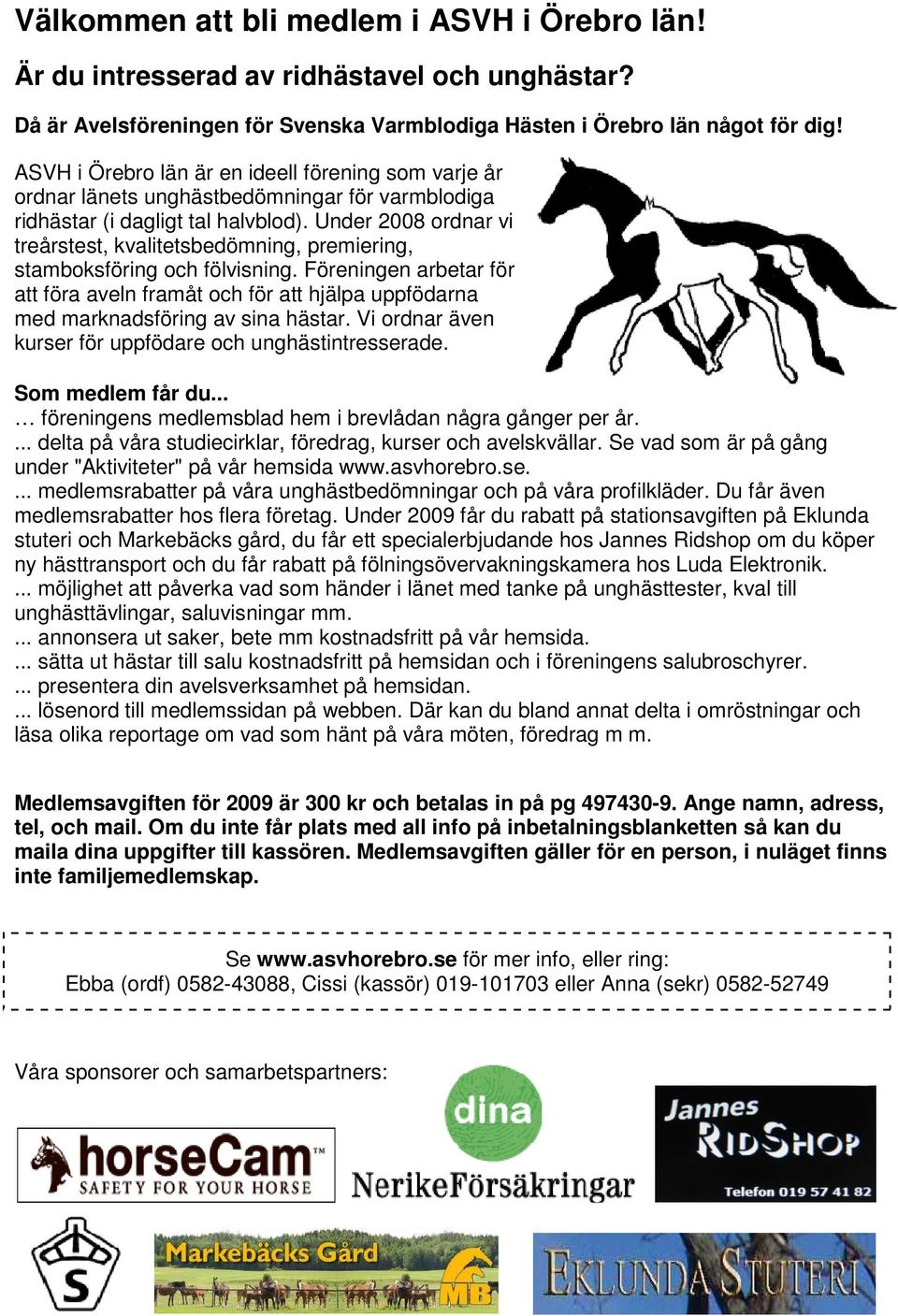 Under 2008 ordnar vi treårstest, kvalitetsbedömning, premiering, stamboksföring och fölvisning.