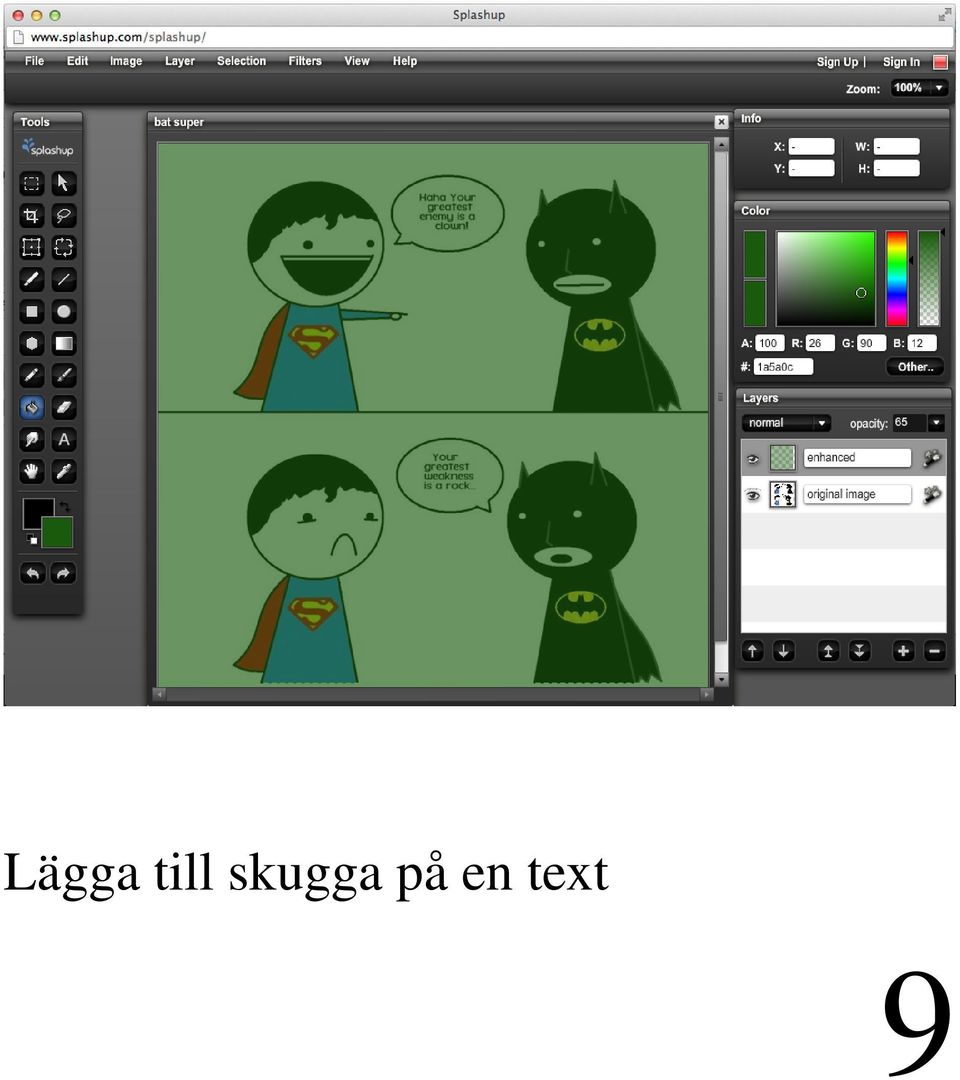 skugga på