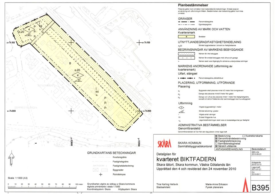 ..,.. :'\. UTNYTT JANDEGRAD/FASTIGHETSINDELNING Största byggnadsarea i procent av fastighetsarea BEGRÄNSNINGAR AV MARKENS BEBYGGANDE l.