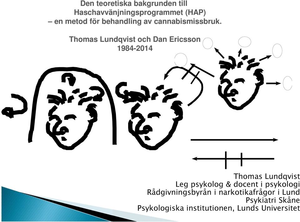 Thomas Lundqvist och Dan Ericsson 1984-2014 Thomas Lundqvist Leg psykolog &