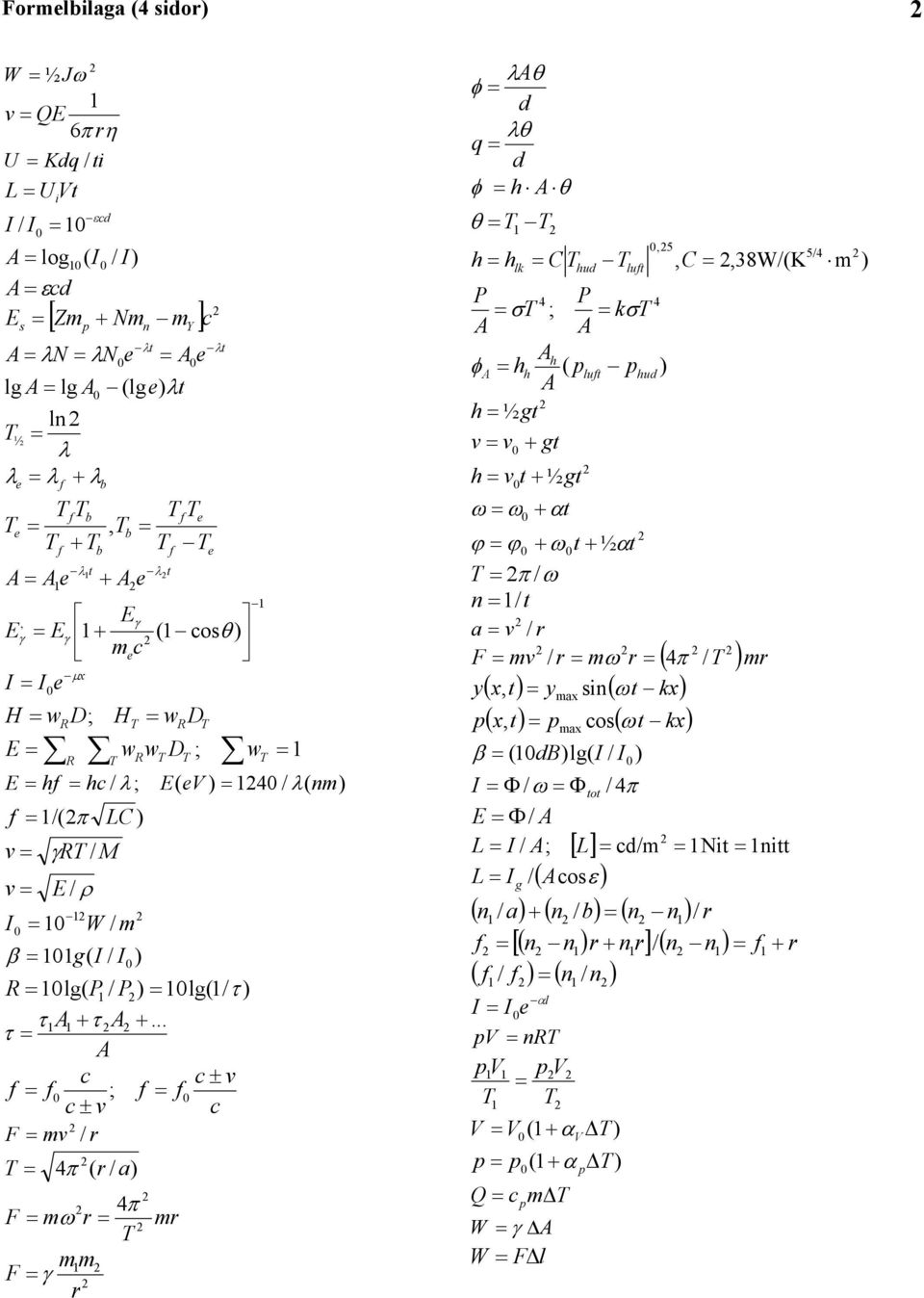 .. c c f f0 ; f f0 c c F / r 4 ( r / a) 4 F r r F r d q d h h h lk C hd lft 0,5 P P 4 ; k 4 h hh ( lft hd ) h ½gt 0 gt h 0t ½gt t 0 0 0t ½t / n /t a / r F / r r 4 / y x t y n