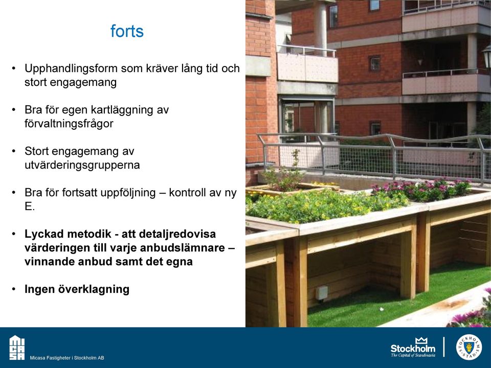 för fortsatt uppföljning kontroll av ny E.