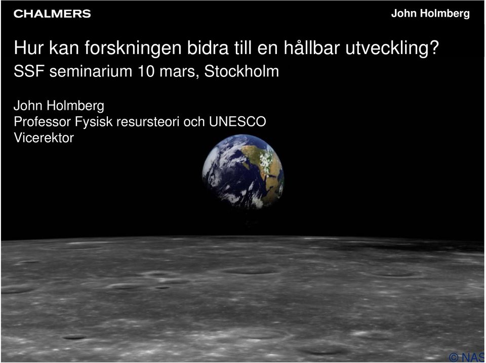 SSF seminarium 10 mars, Stockholm?