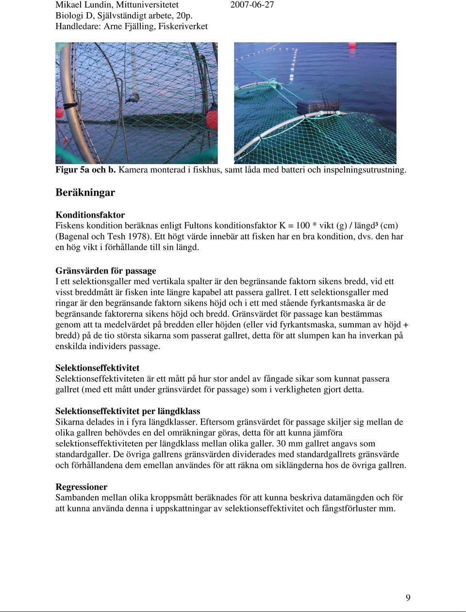 Ett högt värde innebär att fisken har en bra kondition, dvs. den har en hög vikt i förhållande till sin längd.
