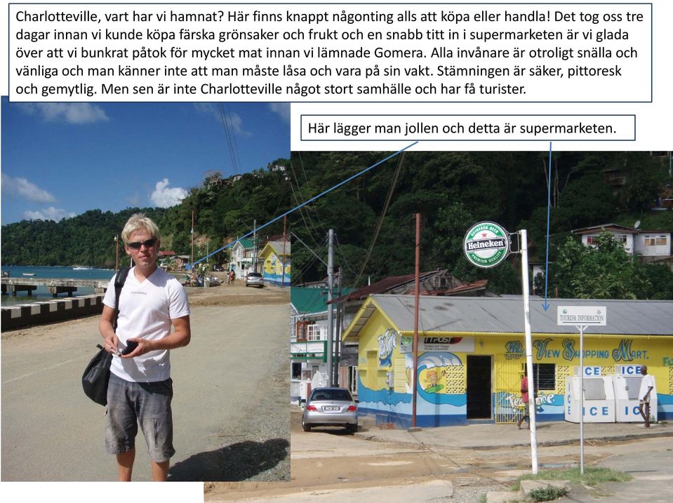 bunkrat påtok för mycket mat innan vi lämnade Gomera.