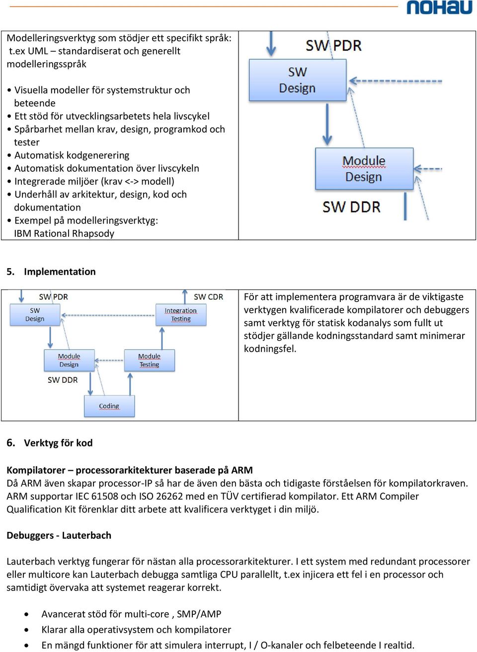 tester Automatisk kodgenerering Automatisk dokumentation över livscykeln Integrerade miljöer (krav <-> modell) Underhåll av arkitektur, design, kod och dokumentation Exempel på modelleringsverktyg: