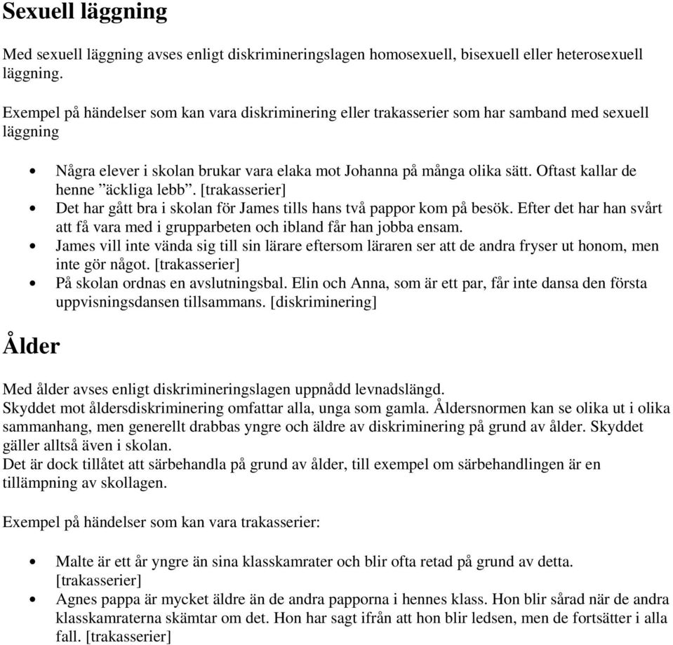Oftast kallar de henne äckliga lebb. [trakasserier] Det har gått bra i skolan för James tills hans två pappor kom på besök.