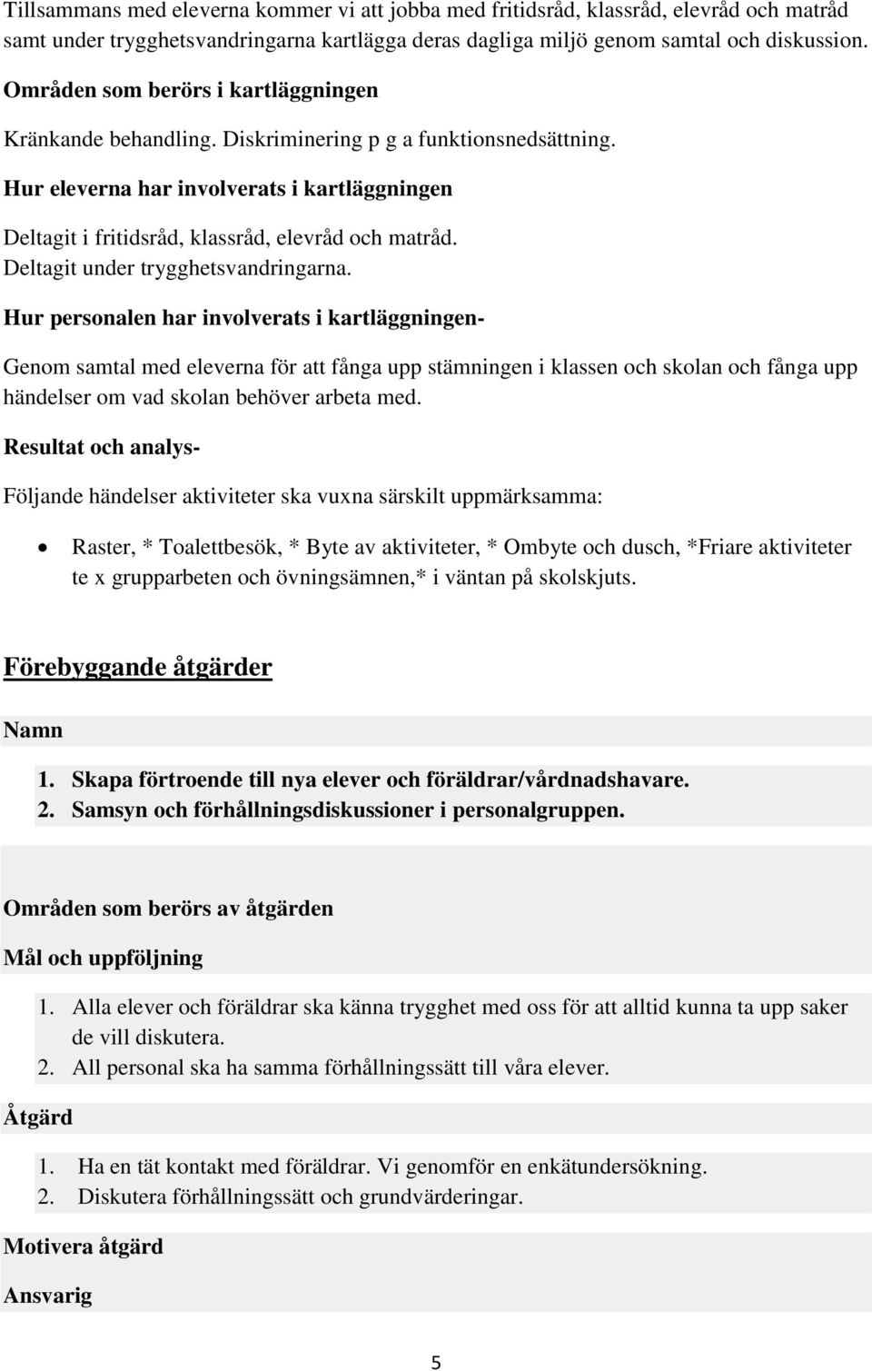 Deltagit under trygghetsvandringarna.