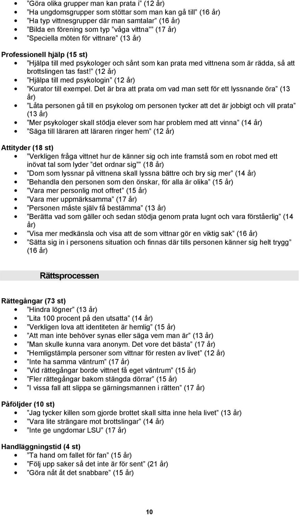 (12 år) Hjälpa till med psykologin (12 år) Kurator till exempel.