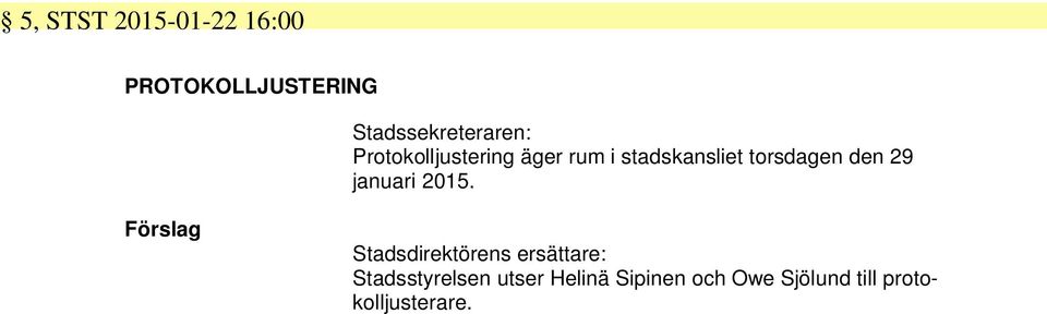 den 29 januari 2015.