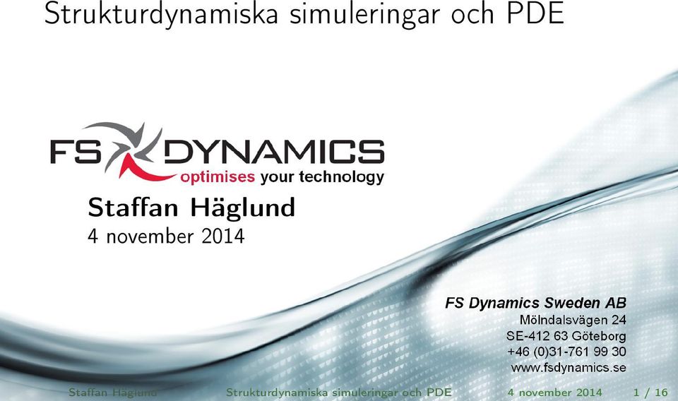 Staffan Häglund  PDE 4 november 2014
