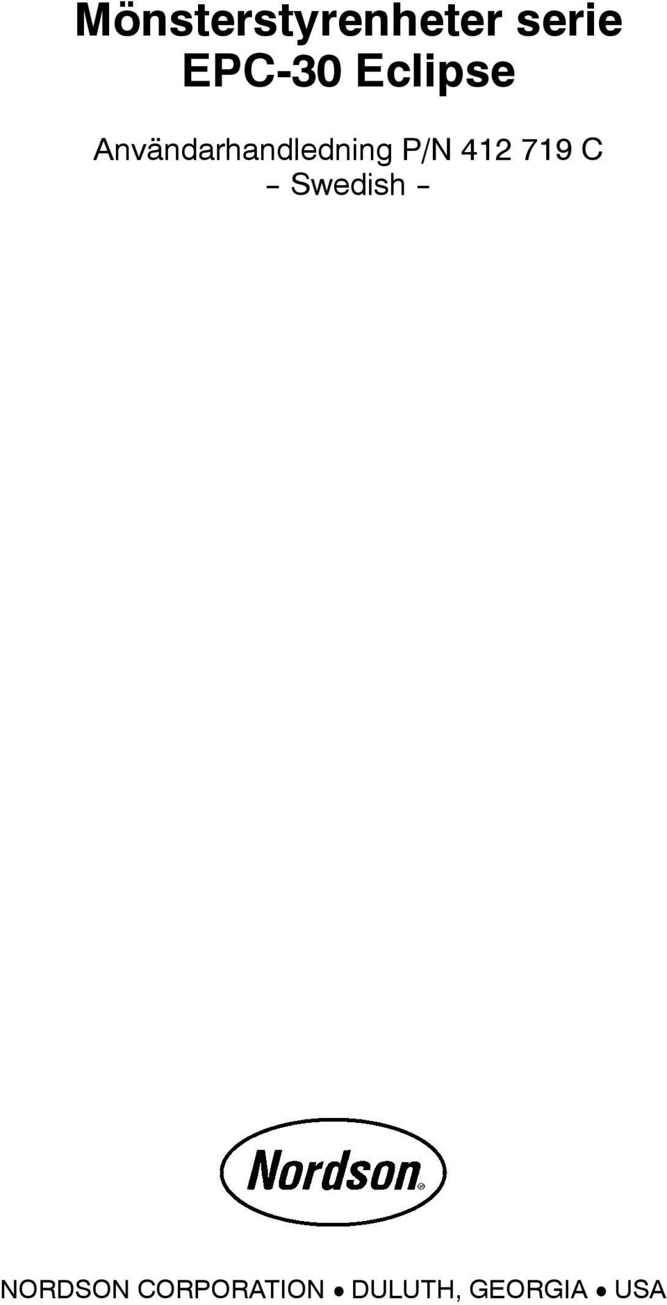 412 719 C -- Swedish -- NORDSON