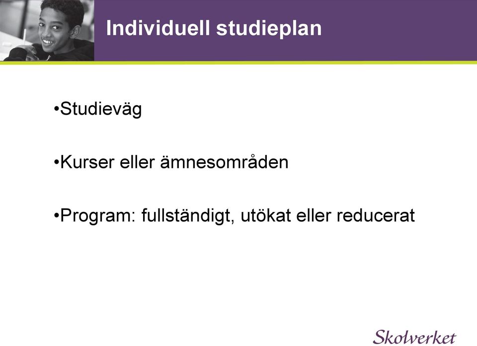 ämnesområden Program: