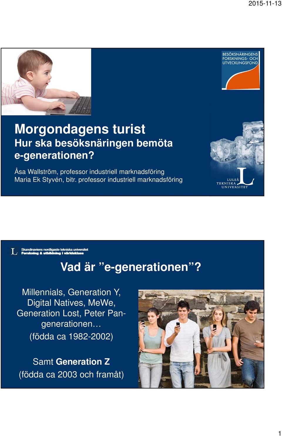 professor industriell marknadsföring Vad är e-generationen?