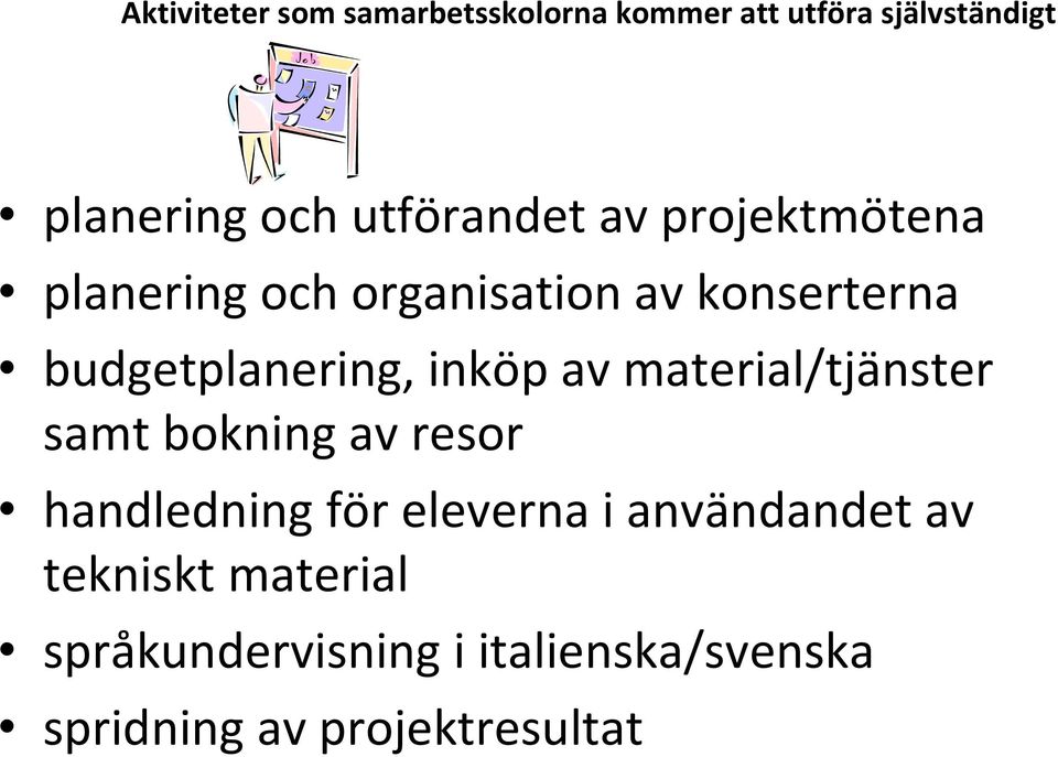 budgetplanering, inköp av material/tjänster samt bokning av resor handledning för