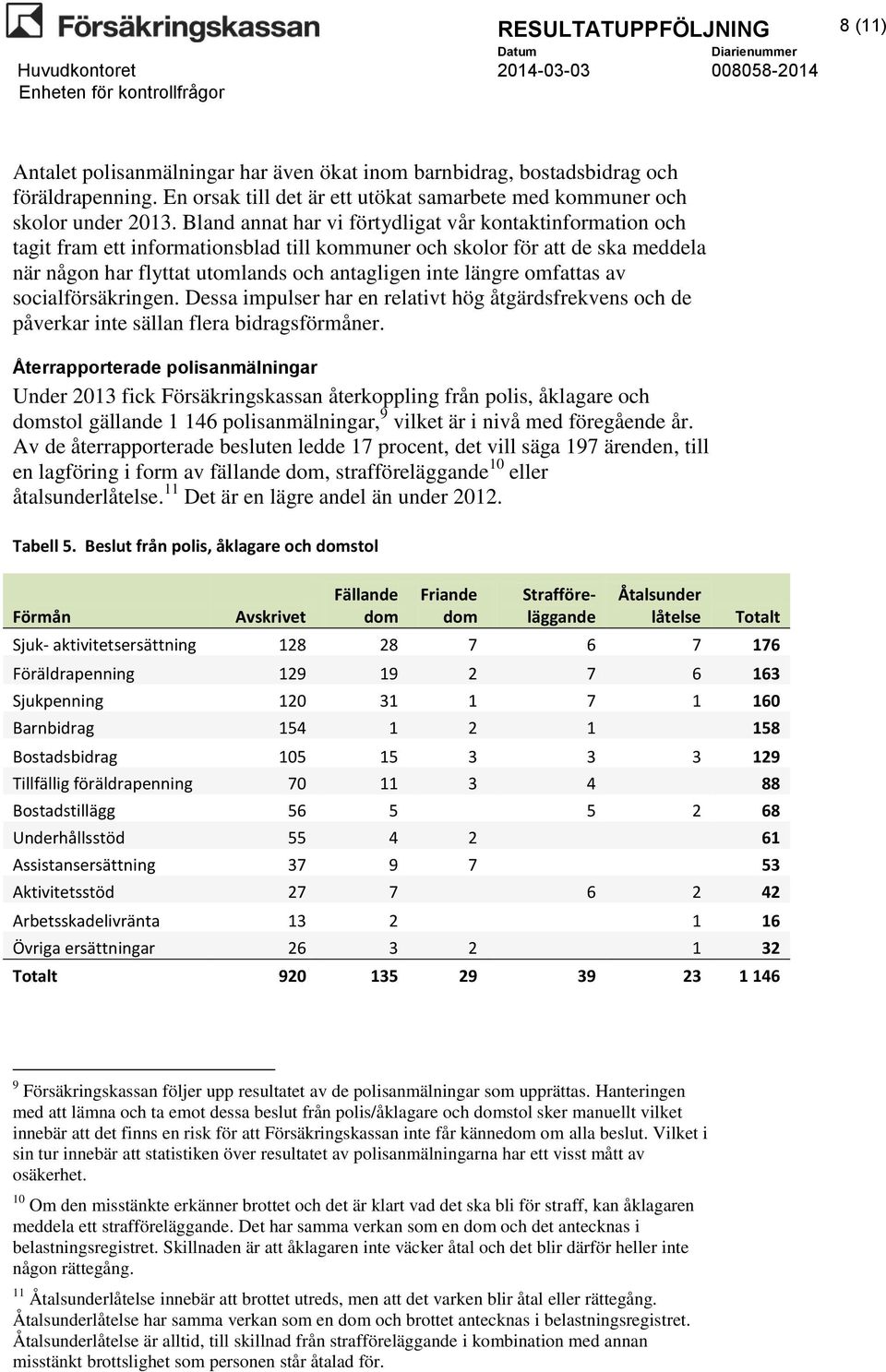 omfattas av socialförsäkringen. Dessa impulser har en relativt hög åtgärdsfrekvens och de påverkar inte sällan flera bidragsförmåner.