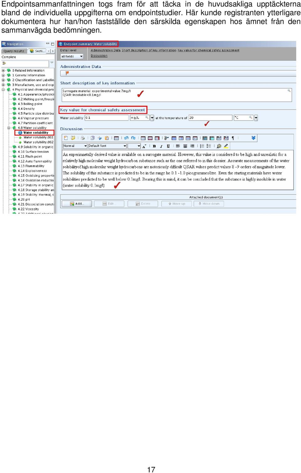 Här kunde registranten ytterligare dokumentera hur han/hon