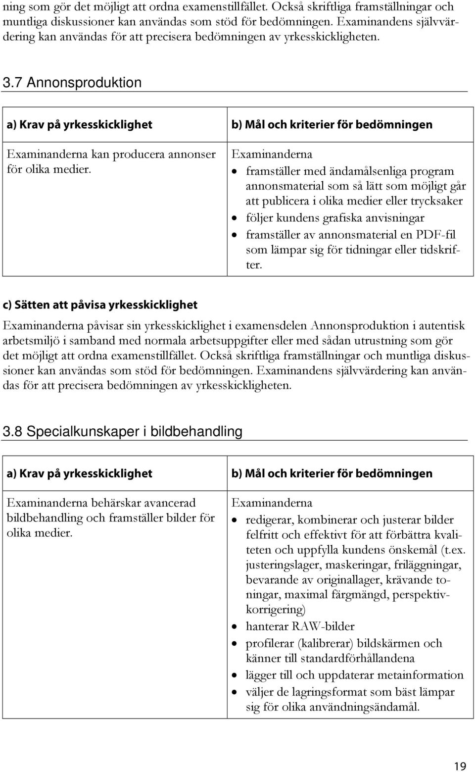 framställer med ändamålsenliga program annonsmaterial som så lätt som möjligt går att publicera i olika medier eller trycksaker följer kundens grafiska anvisningar framställer av annonsmaterial en