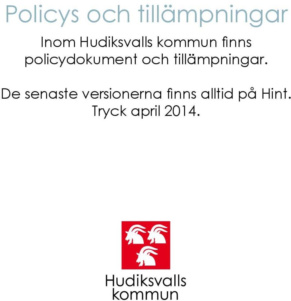 policydokument och tillämpningar.