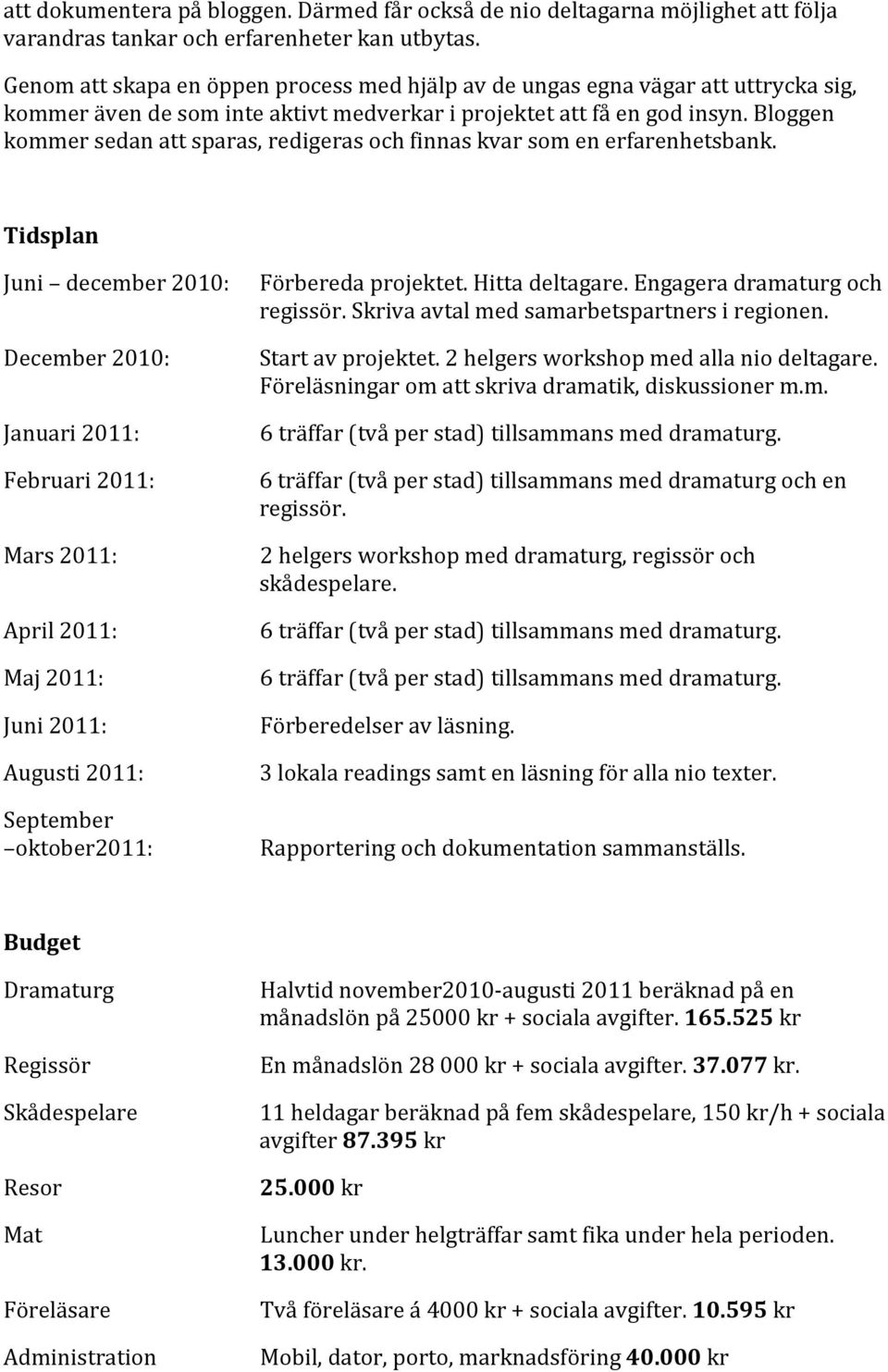 Bloggen kommer sedan att sparas, redigeras och finnas kvar som en erfarenhetsbank.