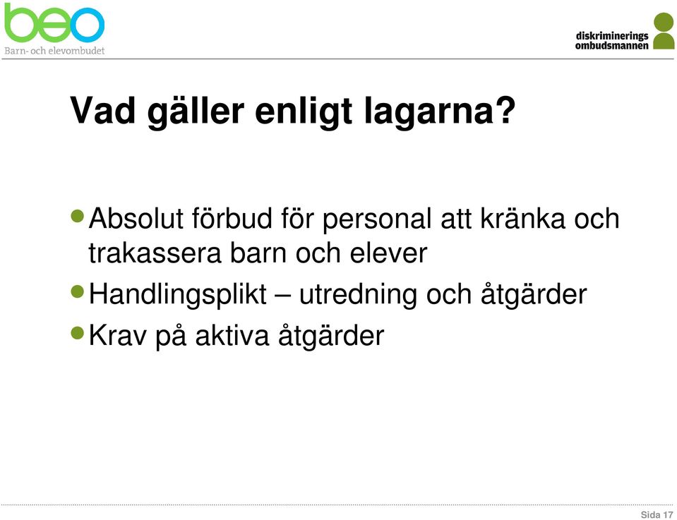 och trakassera barn och elever